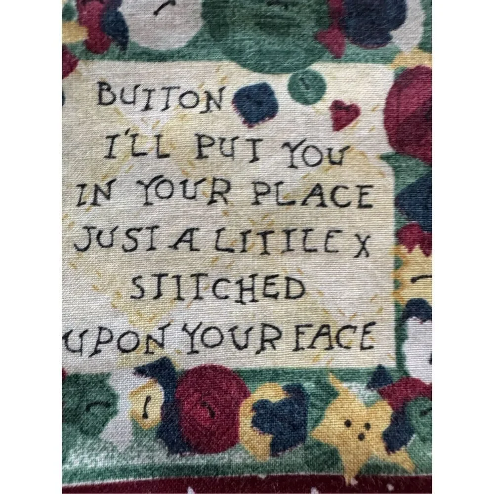 Raggedy Ann 90s cotton pillowcase single cover burgundy vintage